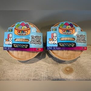 2 SET-Viral Five Below Rainbow Mystery Squishy Bun Tie Dye Dumpling HARDER DOUGH